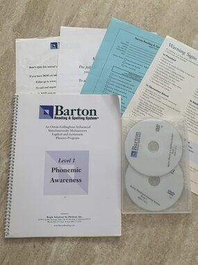 Barton Reading and Spelling System Level 1 Phonemic Awareness. Not Complete